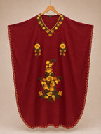 Kaftan Bordado – Vinho Floral Dourado