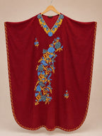 Kaftan Bordado – Vinho Floral Dourado Azul